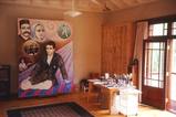 Picture of a mural from my original Mural Project on the easel in my studio in Australia